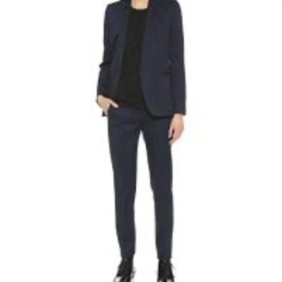 𝅺The Kooples Navy Dress  Pants Wool Black Contrasting 34 - Picture 1 of 12